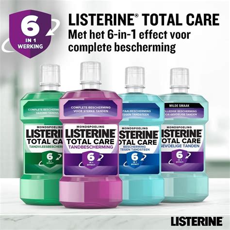 listerine mondwater total care.